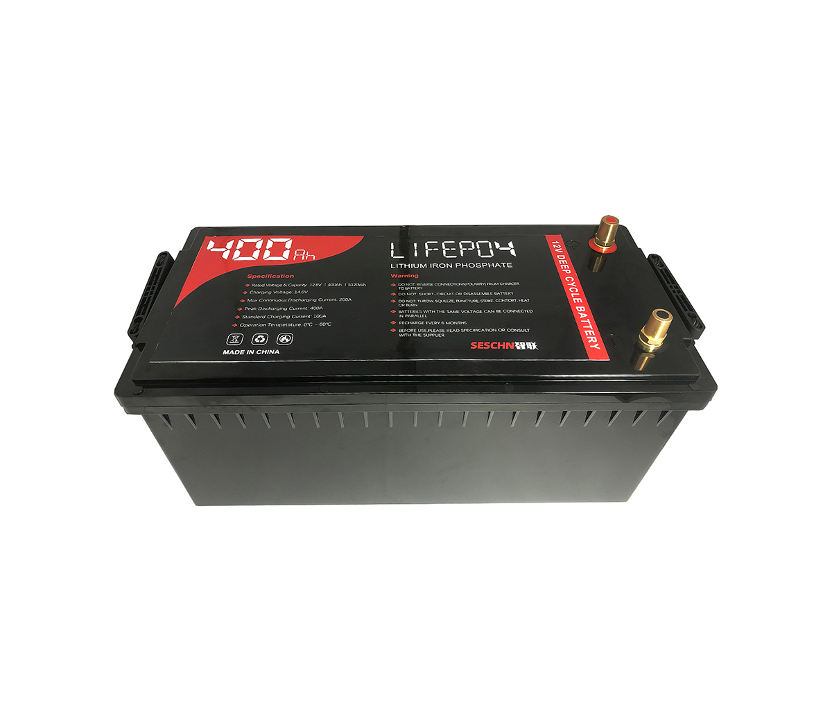 12V 400Ah Standard Deep Cycle LiFePO4 For Lead-Acid Replacement