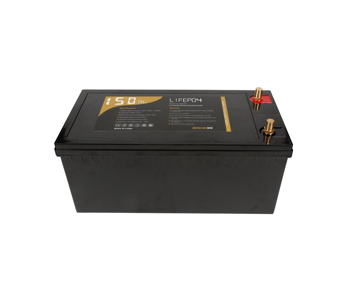 24V 150Ah Standard Deep Cycle LiFePO4 For Lead-Acid Replacement