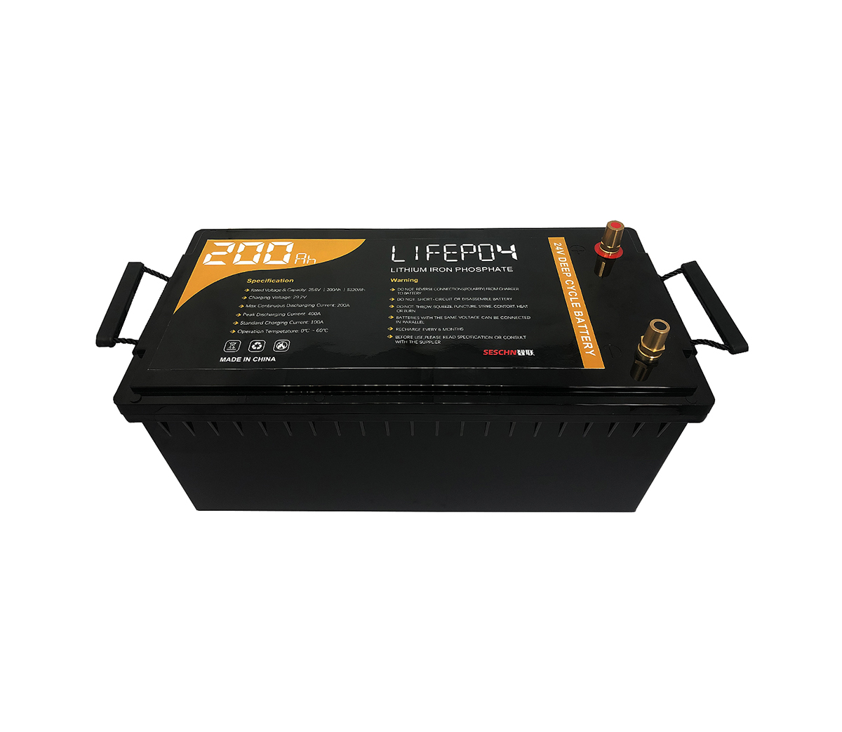 24V 200Ah Standard Deep Cycle LiFePO4 For Lead-Acid Replacement