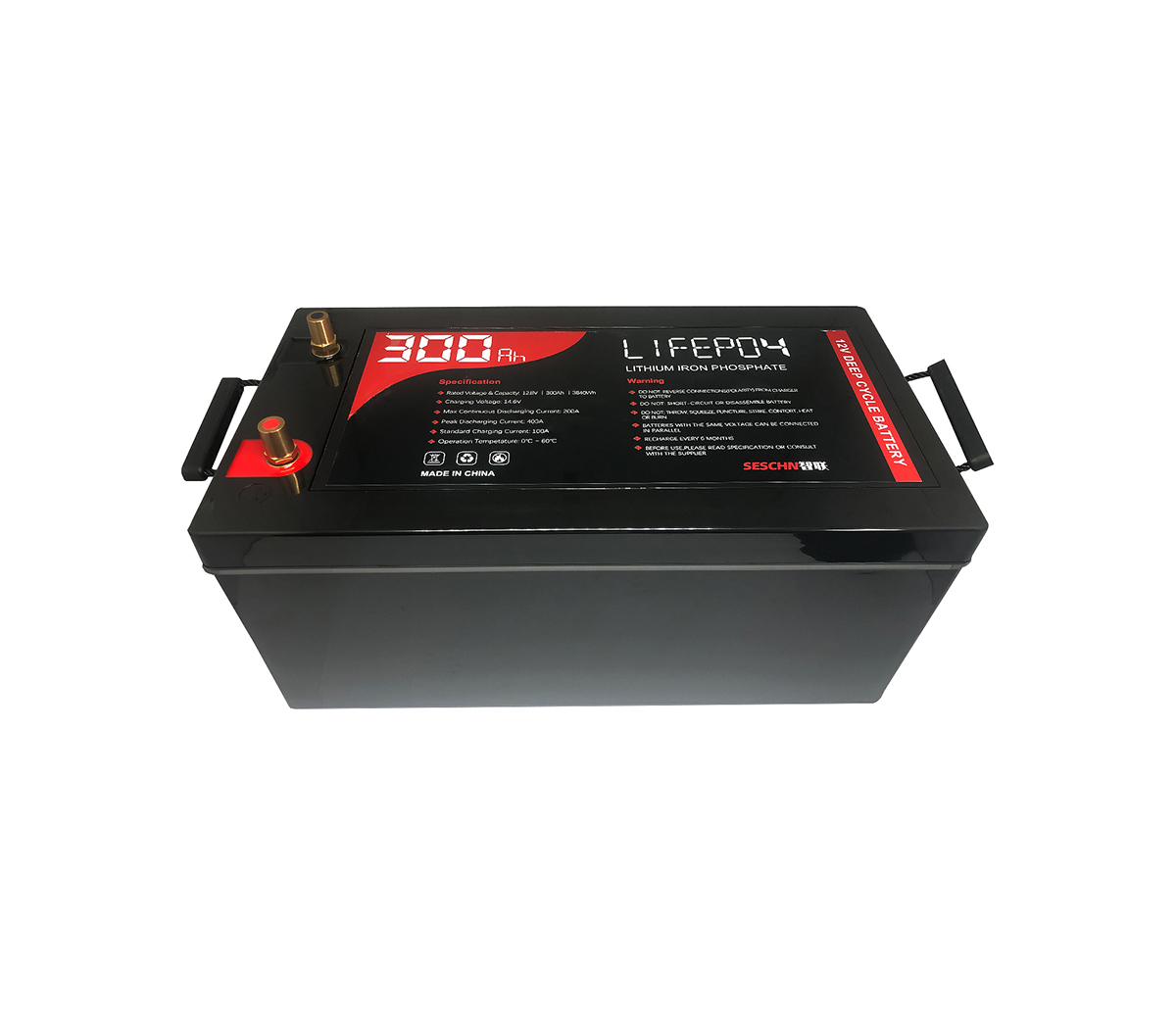 12V 300Ah(Software Inside) Standard Deep Cycle LiFePO4 For Lead-Acid Replacement