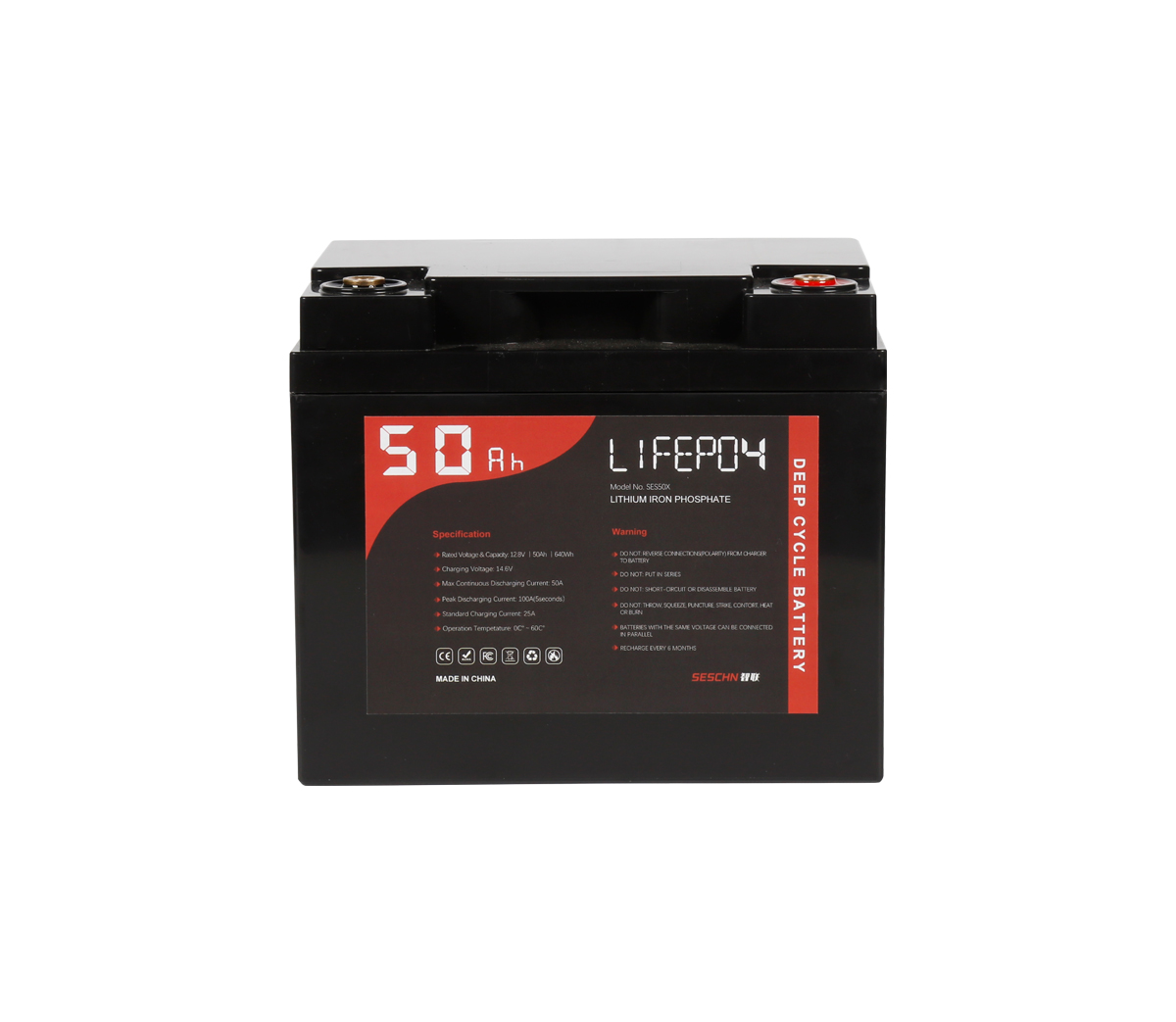 12V 50Ah -40℃ Low Temp. LiFePO4 For Lead-Acid Replacement
