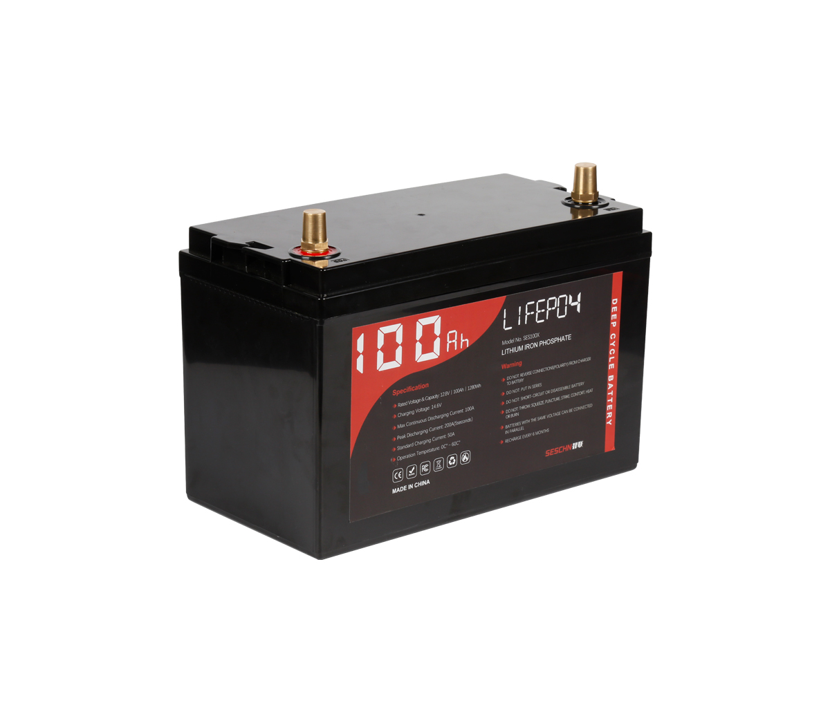 LFP12V100Ah Generator Starting@CCA 1500A For Lead-Acid Replacement
