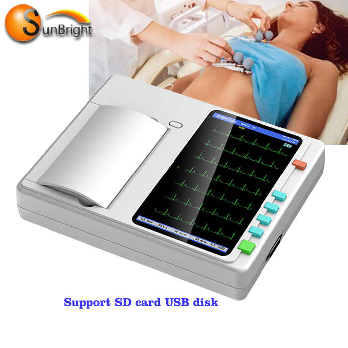 Digital 3 Channel ECG Electrocardiogram Instrument ECG Medical ECG EKG Monitor