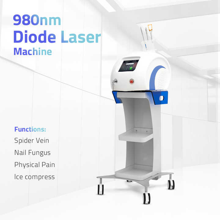 Portable 980nm Diode Laser Machine for Vascular Therapy Red Blood Vessels & Spider Vein Removal 