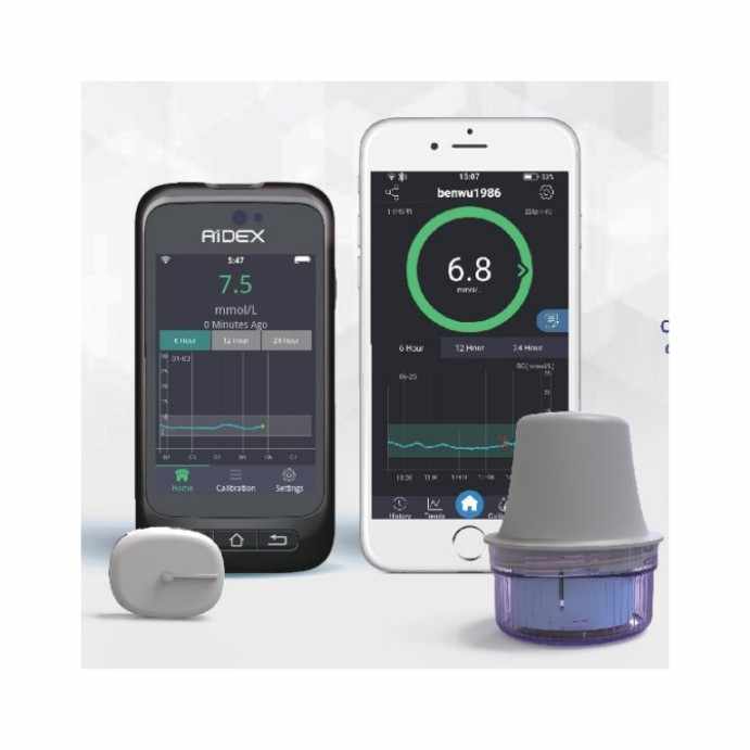 New Blue Tooth Glucometers Non Invasive Blood Glucose Constant Monitor Meter Kit CGM Continuous Gluc
